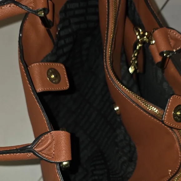 Steve Madden Tan Leather Briefcase - Picture 5 of 11